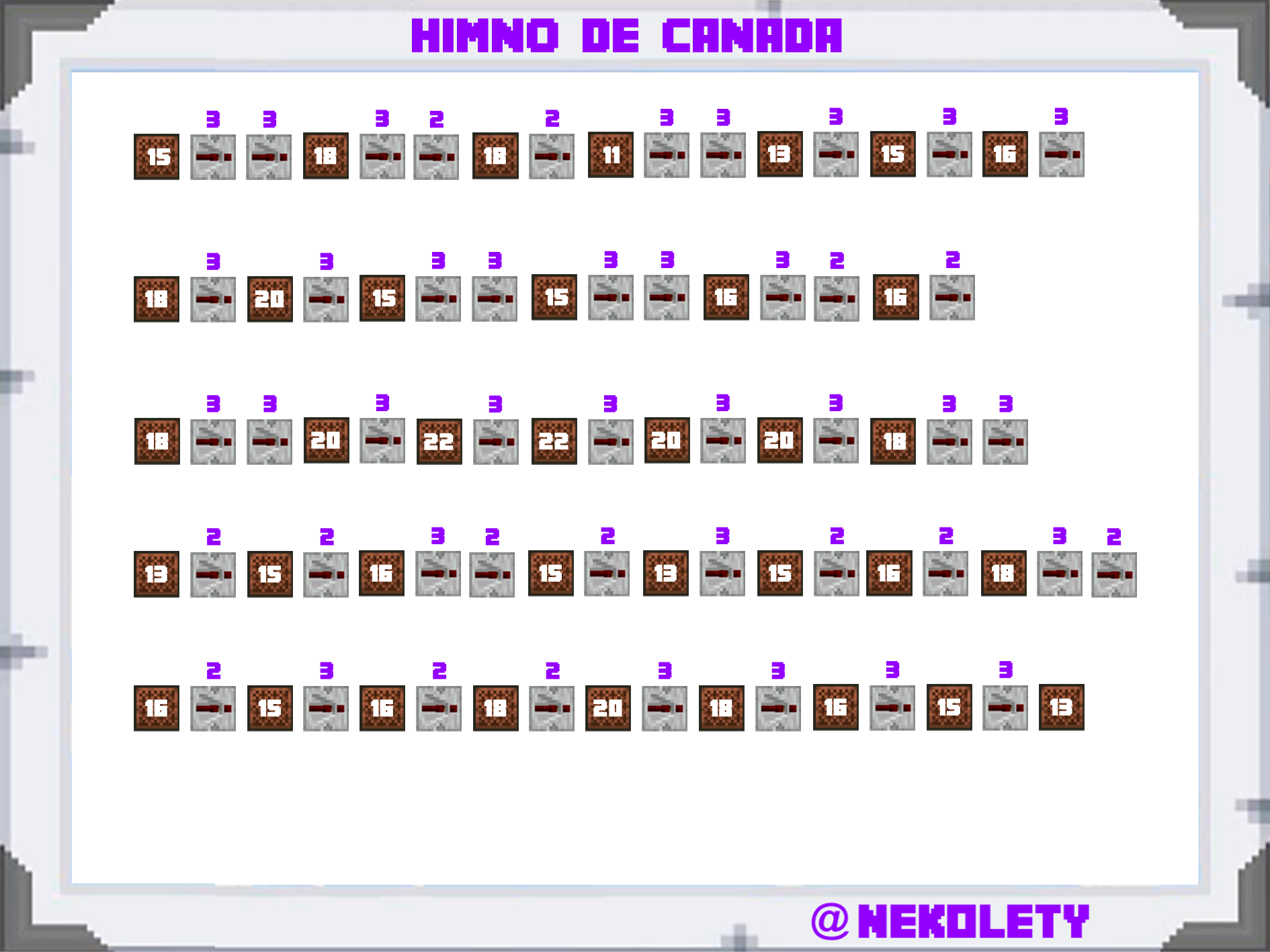 Himno de Canada en minecraft