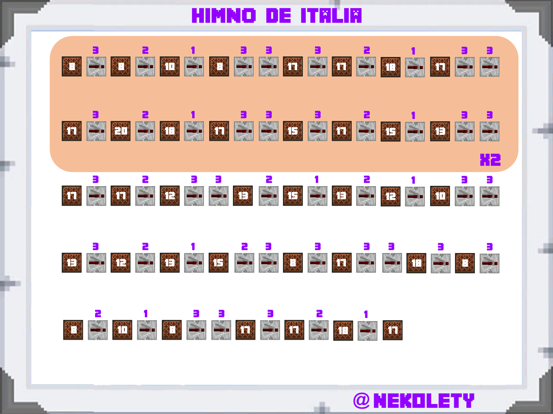 Himno de Italia en Minecraft