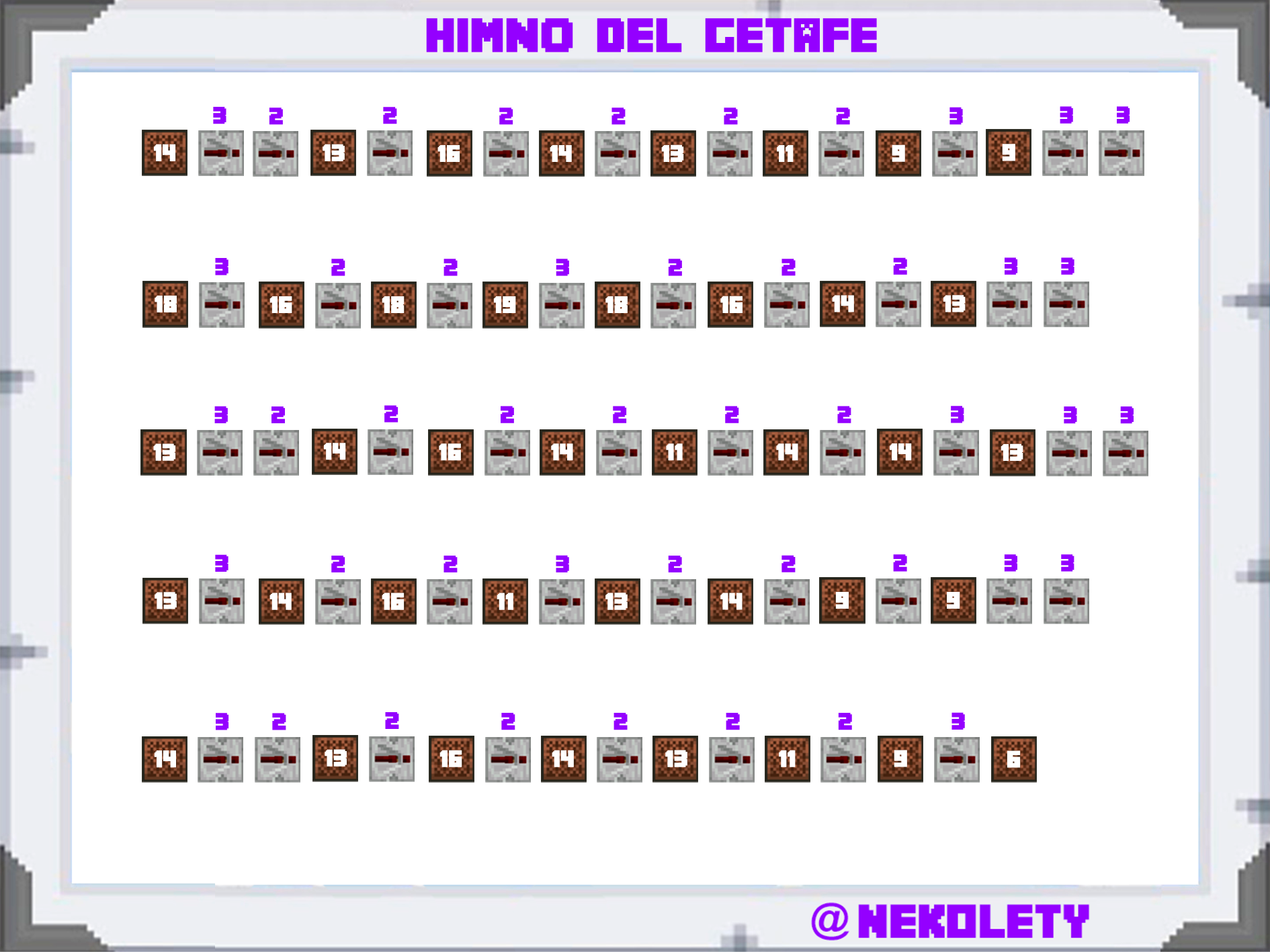Himno del getafe en Minecraft