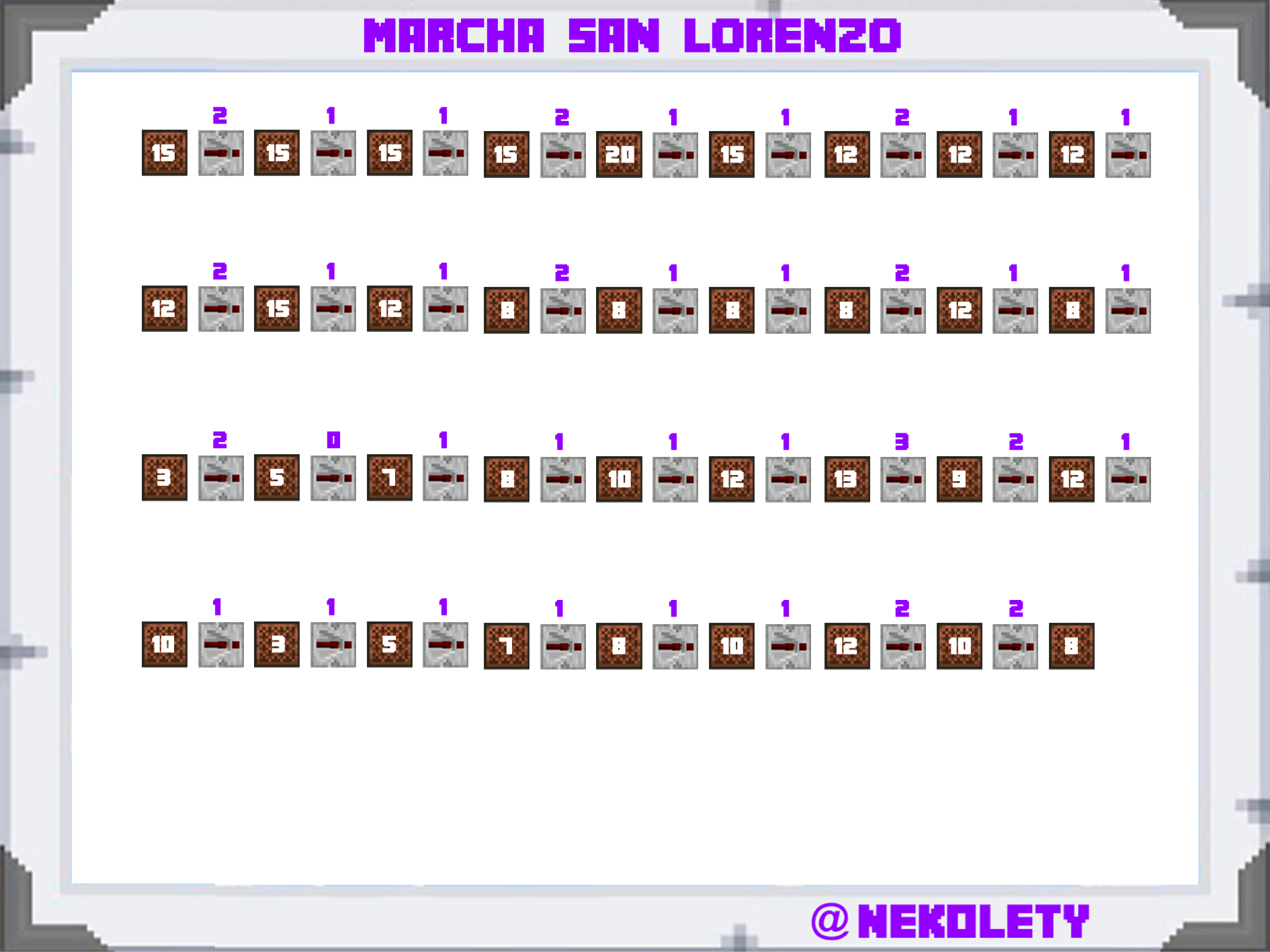 Marcha de San Lorenzo en Minecraft
