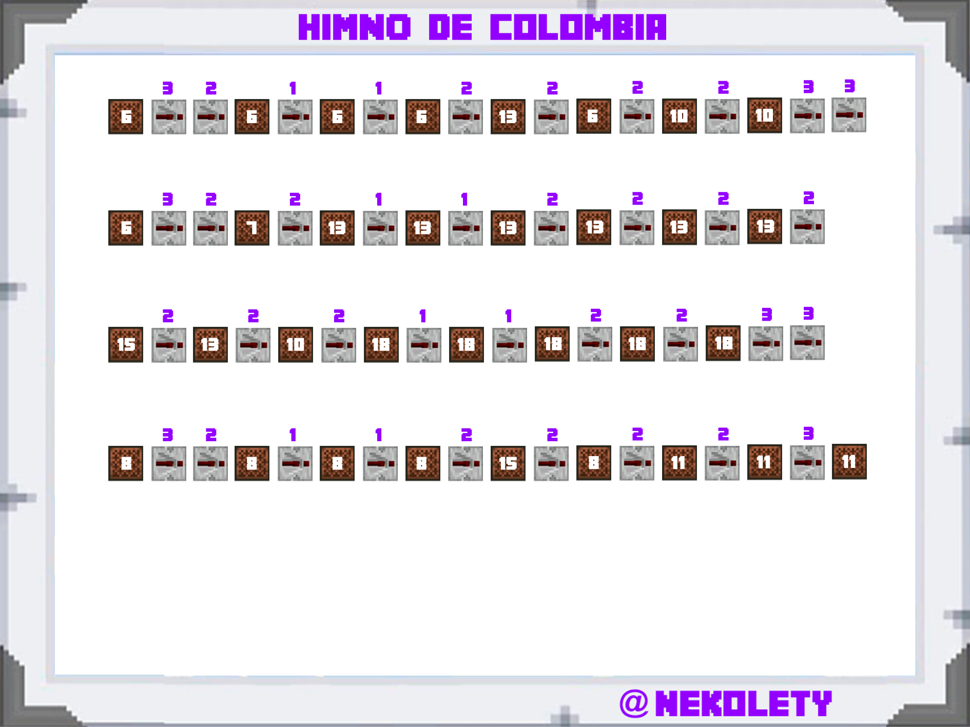 Himno de Colombia en Minecraft