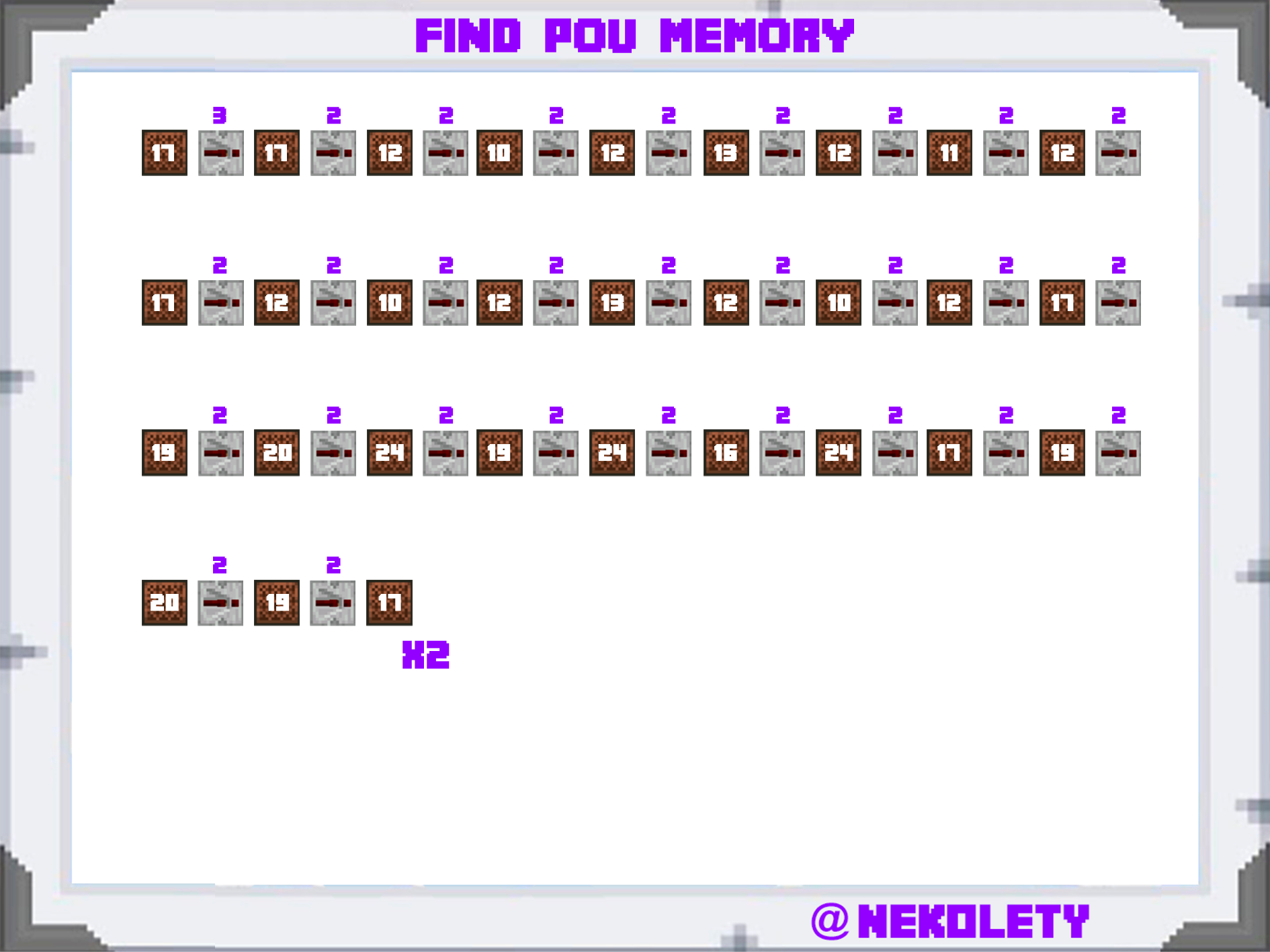 Partitura de Find Pou Memory en Minecraft