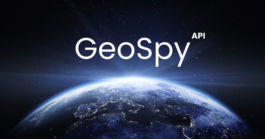 Imagen promocional con la tierra de fondo de la API de GeoSpy